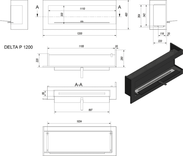 silverflame-biofireplace-delta-1200-right-drawing