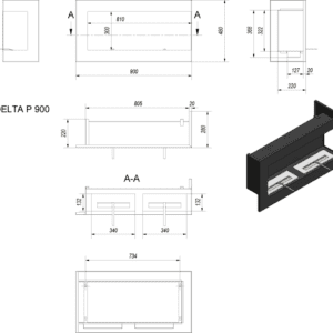 silverflame-biofireplace-delta-900-right-drawing
