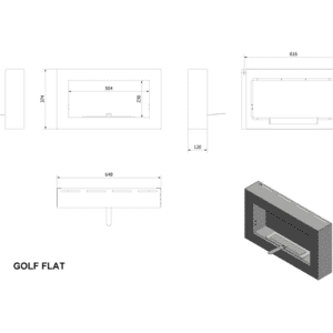 silverflame-biofireplace-golf-flat-drawing