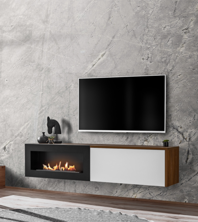TV stand «Dallas» with biofireplace-light