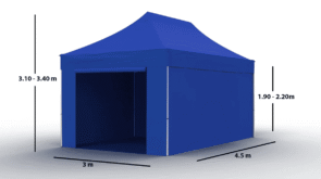 Up tent 3x4.5 meters ideal for outdoor activities and events. Durable, easy to set up, perfect for c.