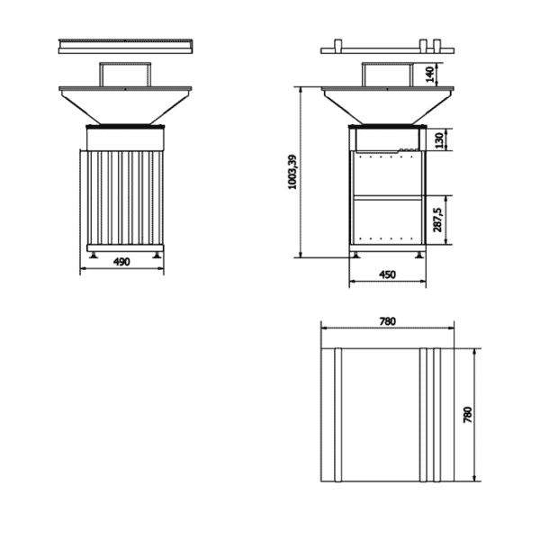 silverflame-quadrum-bbq-vertical-drawing