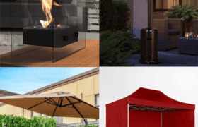 biofireplace | gas heater | pop-up | patio umbrella